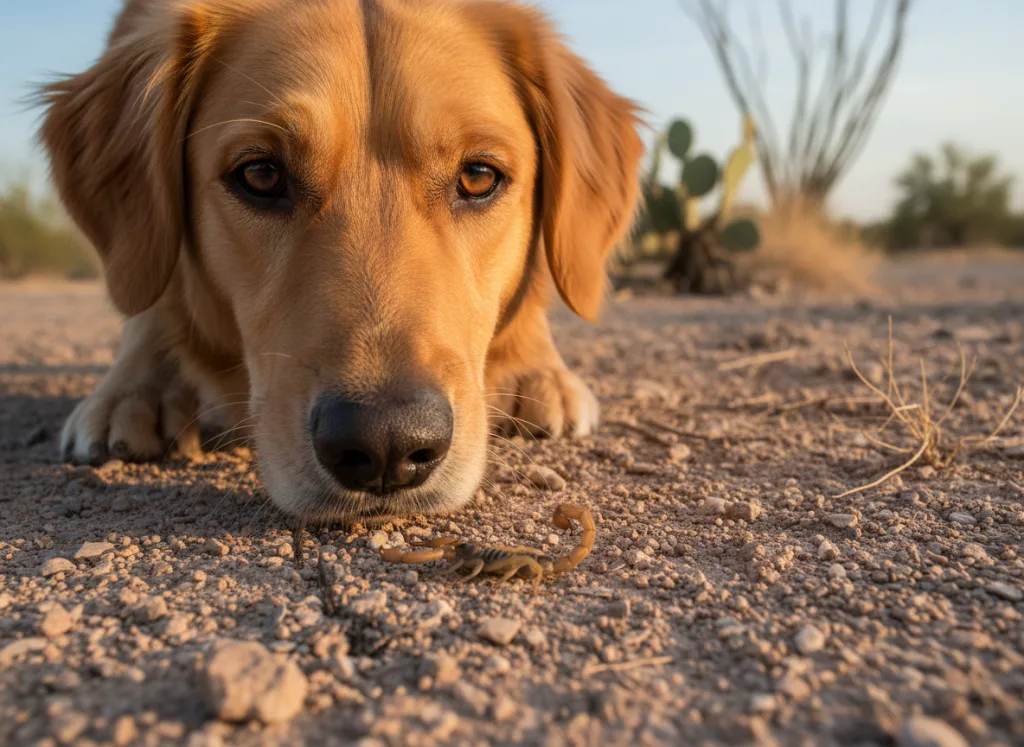 Bark scorpion, venomous to pets