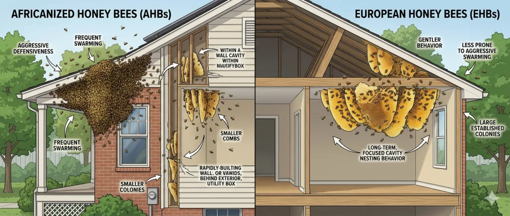 Types of bee infestations in homes